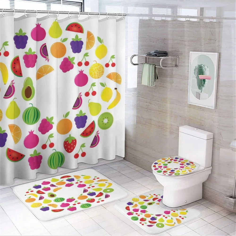 Tasty Circle of Organic Food — 4-Piece Bathroom Set preview
