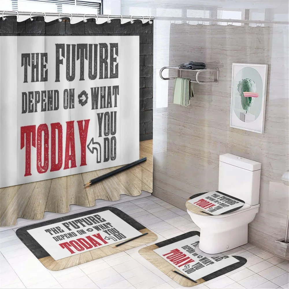 Wise Words Grungy Style — 4-Piece Bathroom Set preview