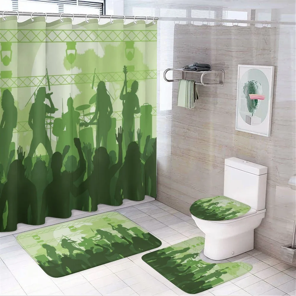 Band Performing on the Stage — 4-Piece Bathroom Set preview