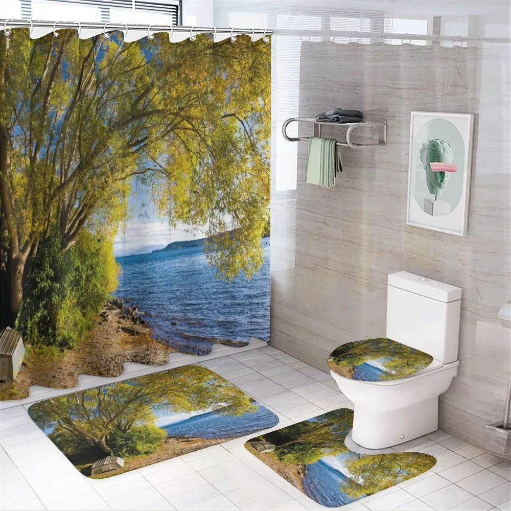 Boat Under the Tree — 4-Piece Bathroom Set preview