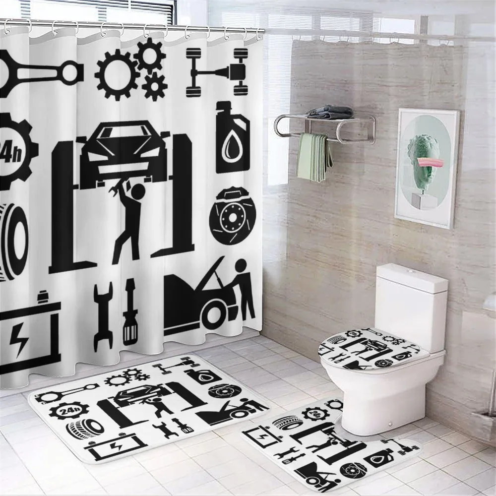 Car Repairing — 4-Piece Bathroom Set preview