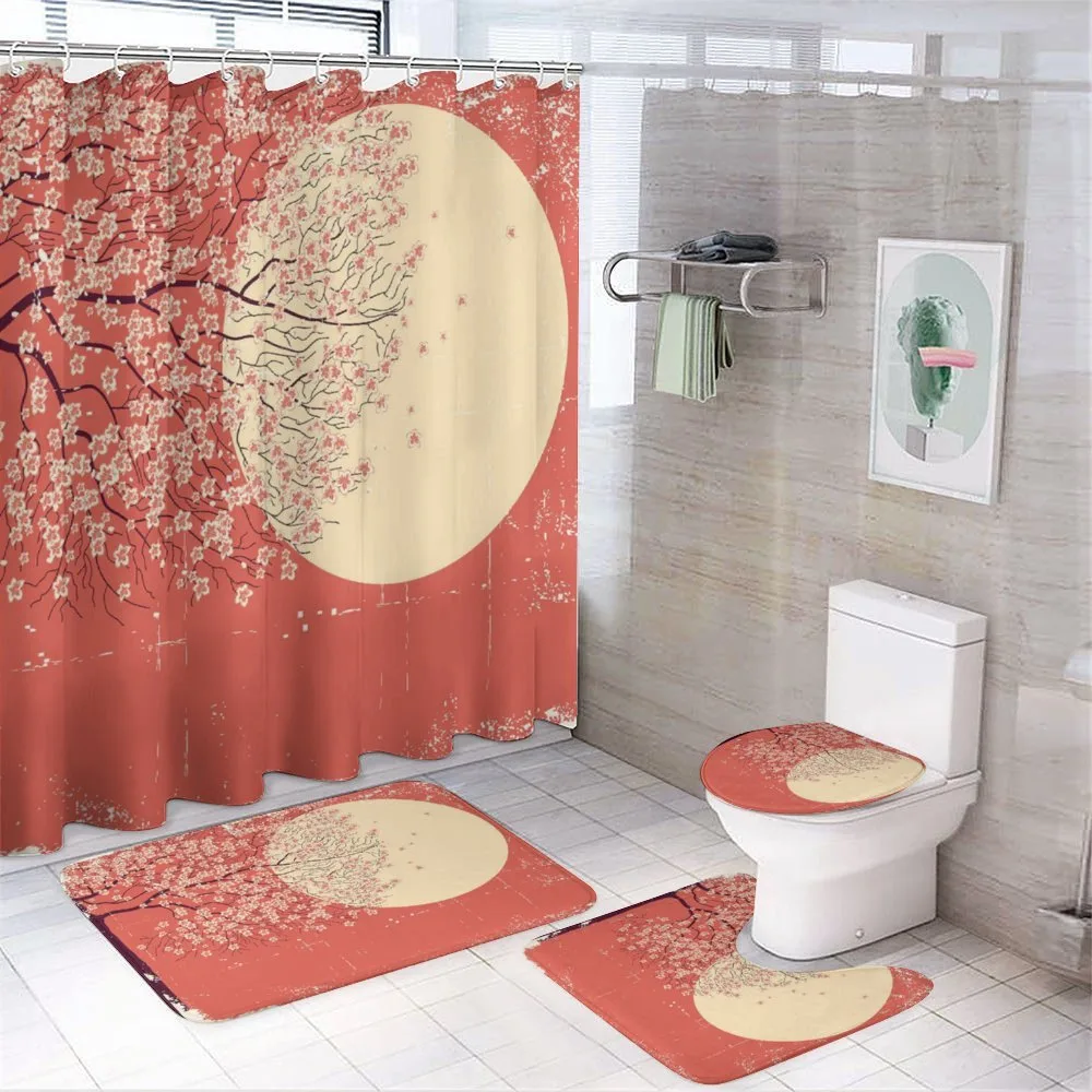 Cherry Sakura Blossoms — 4-Piece Bathroom Set preview