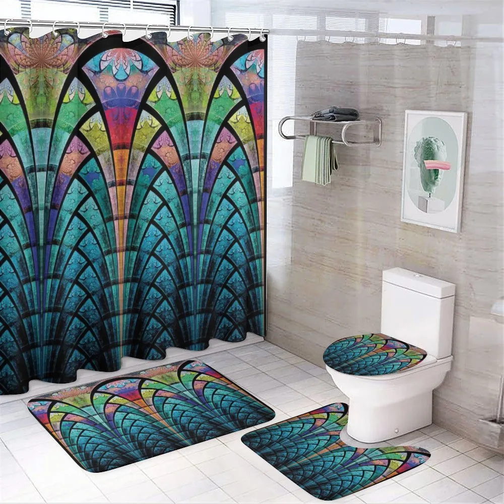 Curves Grungy Colors 4-Piece Bathroom Set product video