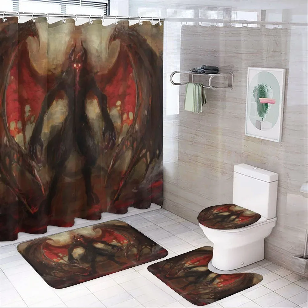Devil Wings Flame — 4-Piece Bathroom Set preview