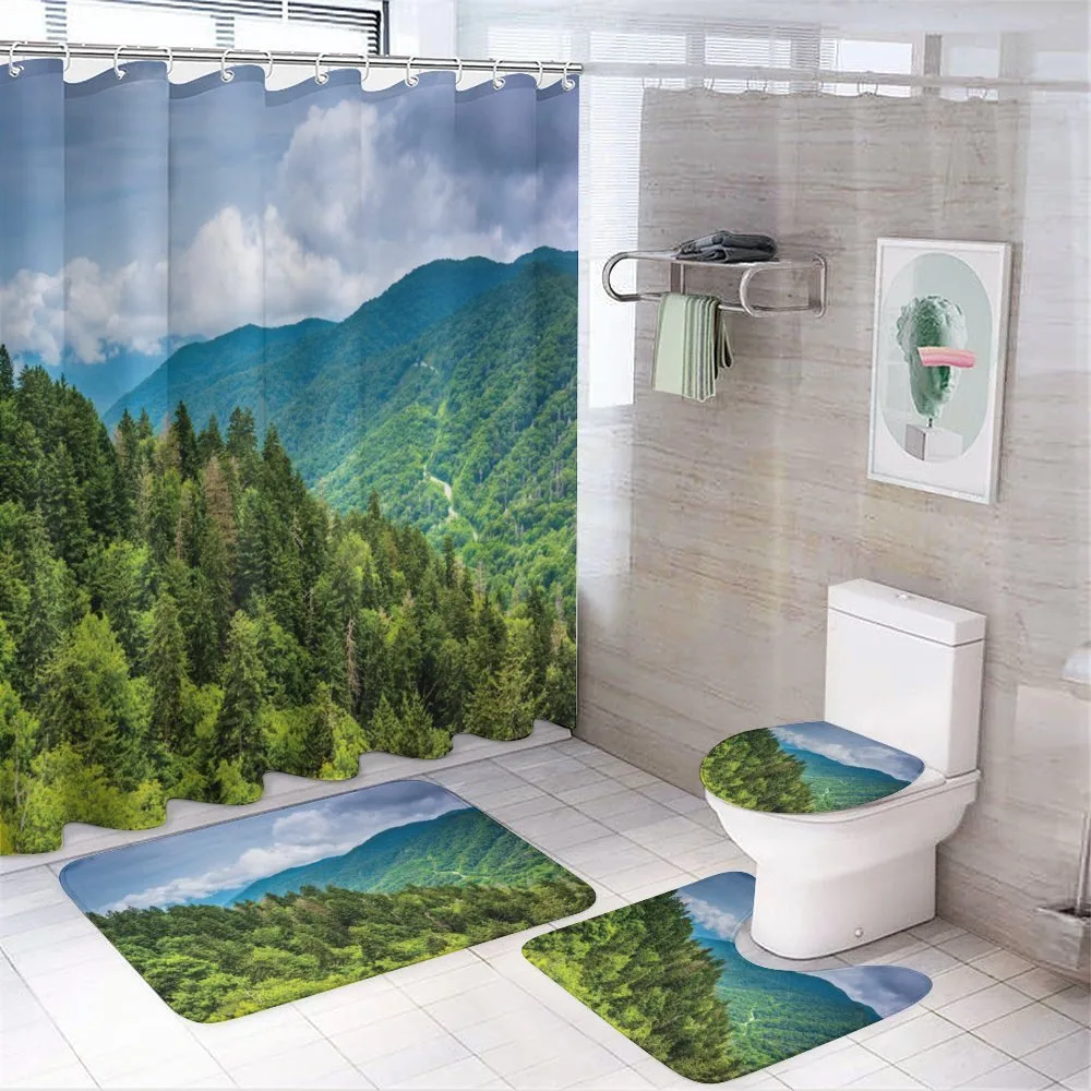 Dramatic Sky Mountain — 4-Piece Bathroom Set preview