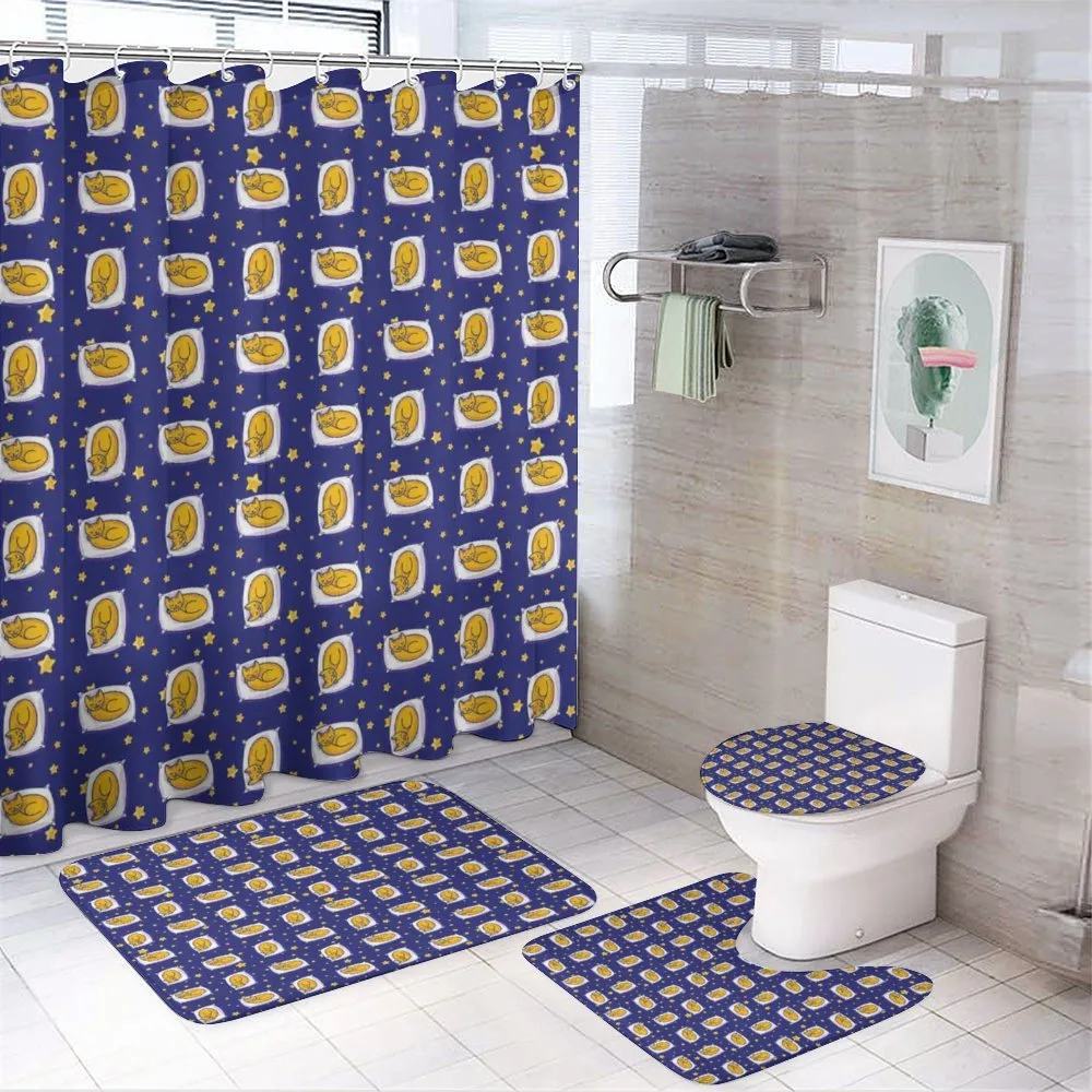 Sleeping Kittens Nighttime — 4-Piece Bathroom Set preview
