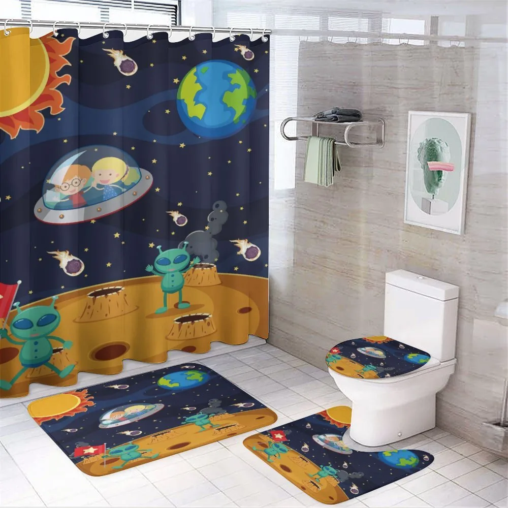 Children Space Travel Galaxy — 4-Piece Bathroom Set preview