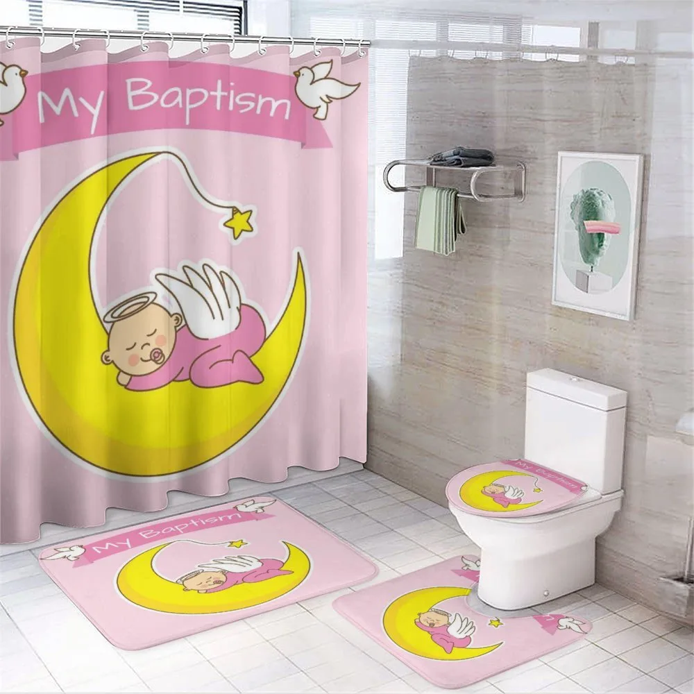 Moon Baby Girl Sleeping — 4-Piece Bathroom Set preview