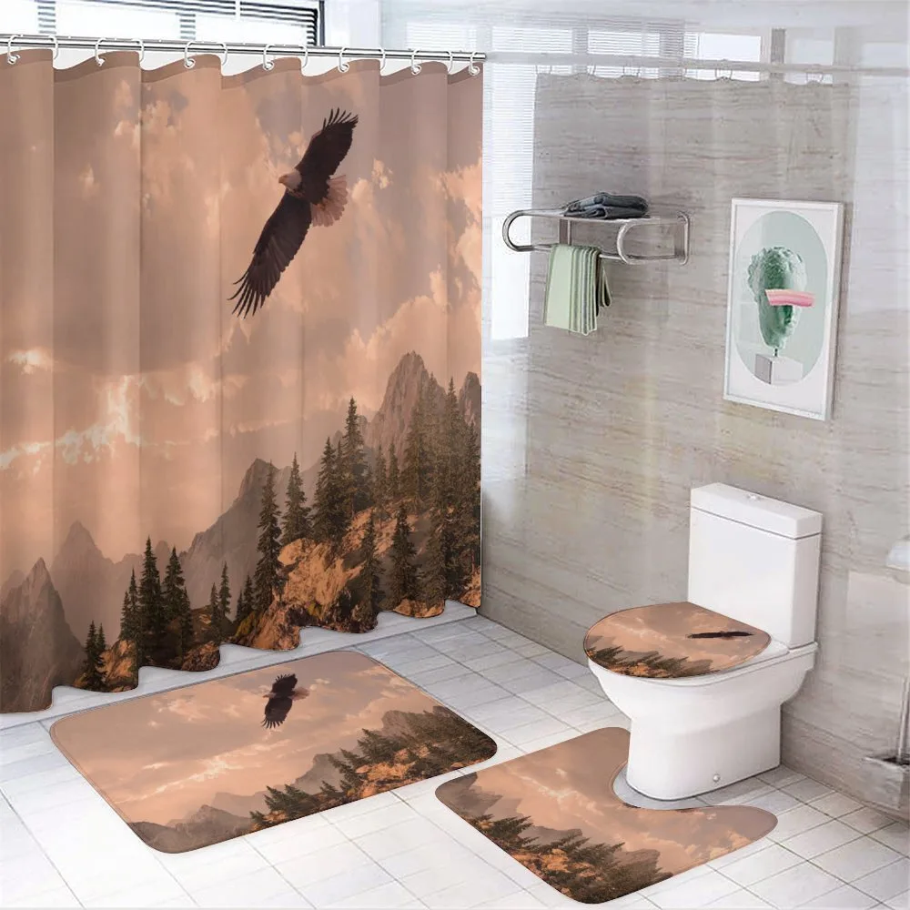 Nature Rocky Mountains — 4-Piece Bathroom Set preview