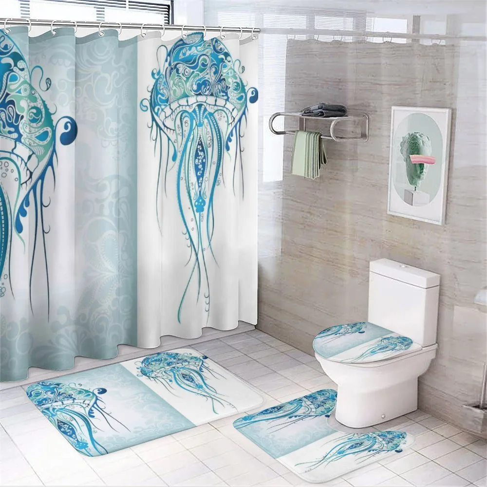 Ocean Jellyfish Paisley — 4-Piece Bathroom Set preview