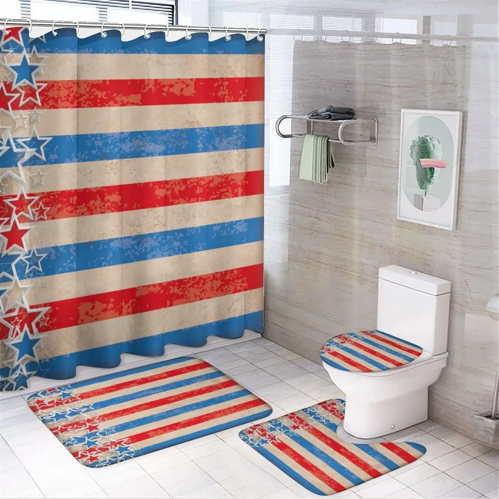 Patriotic Grunge Look — 4-Piece Bathroom Set preview