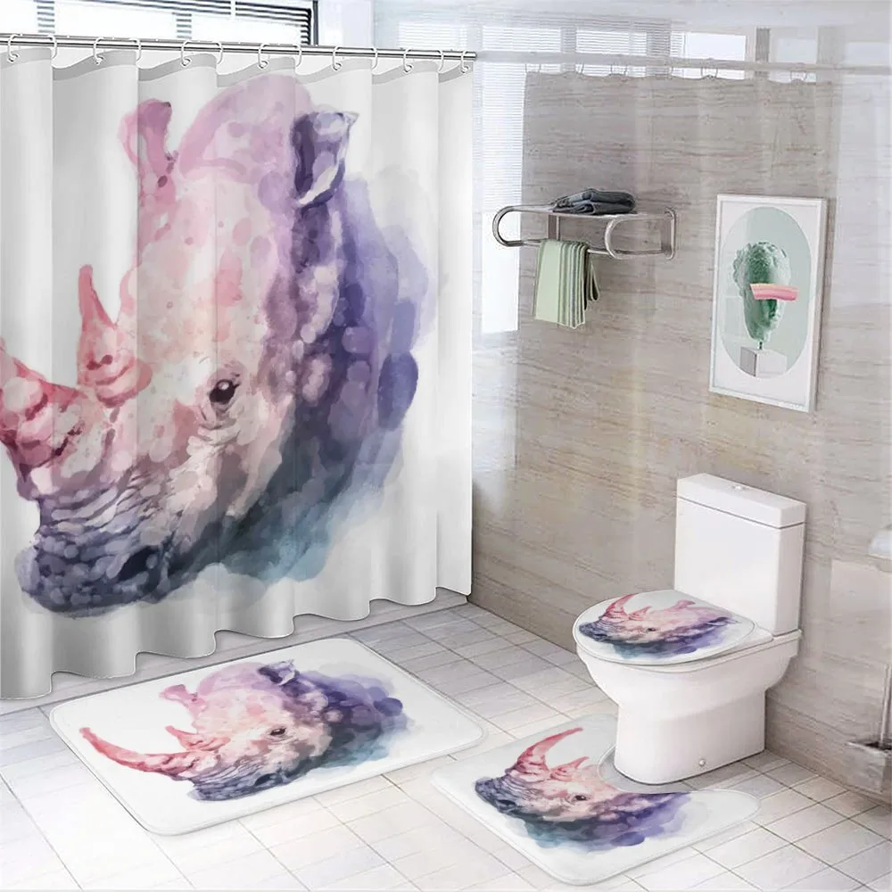 Safari Animal Rhino — 4-Piece Bathroom Set preview