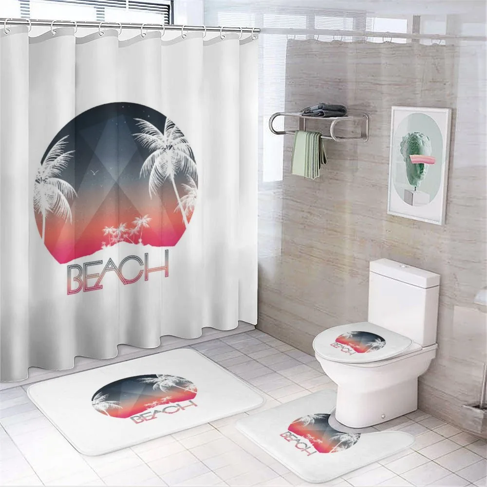 Tropical Party Trees — 4-Piece Bathroom Set preview