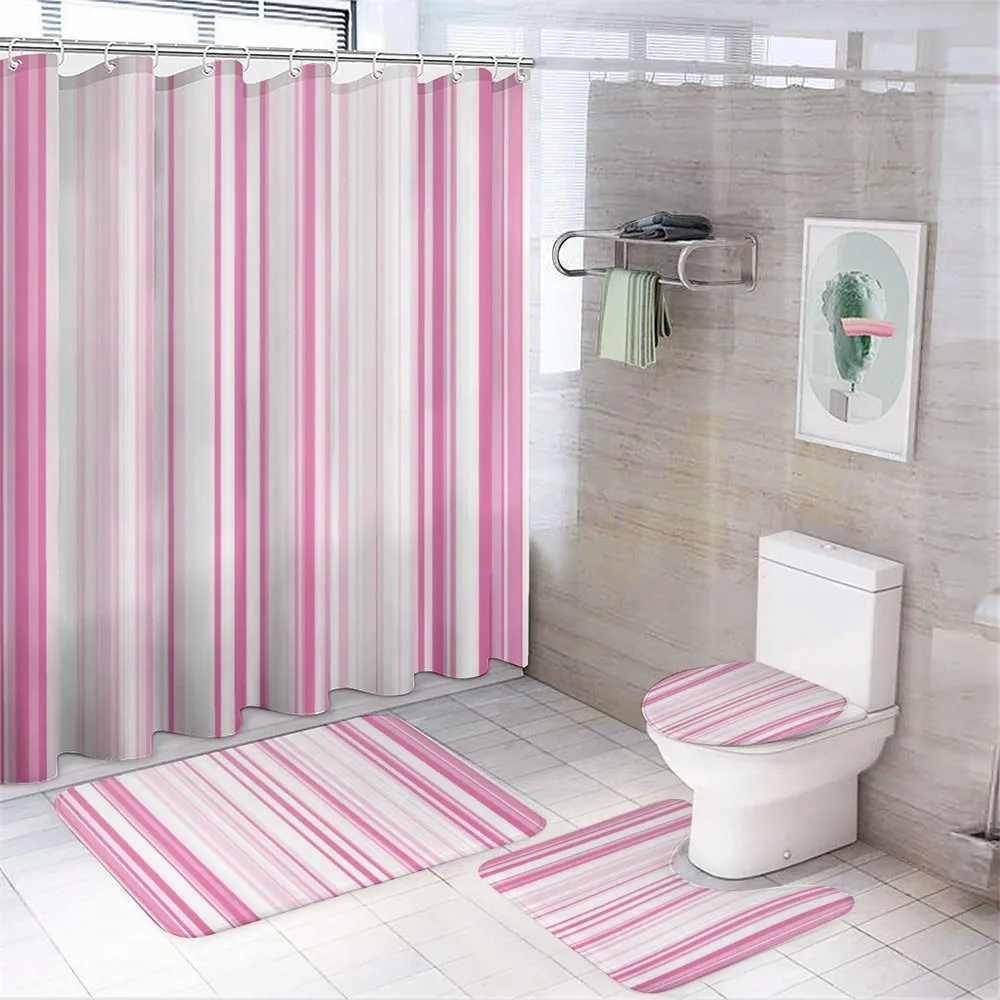 Vertically Striped — 4-Piece Bathroom Set preview