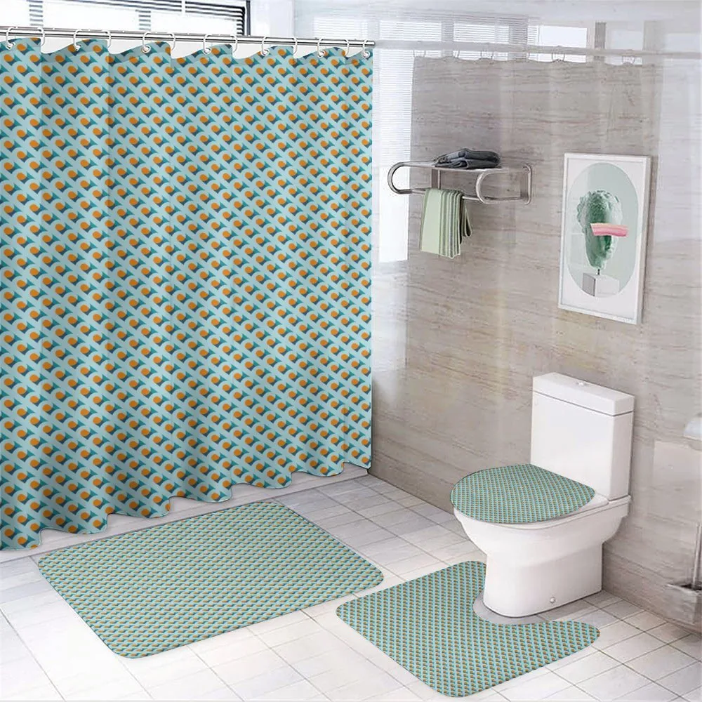Diagonal Symmetry Motif — 4-Piece Bathroom Set preview