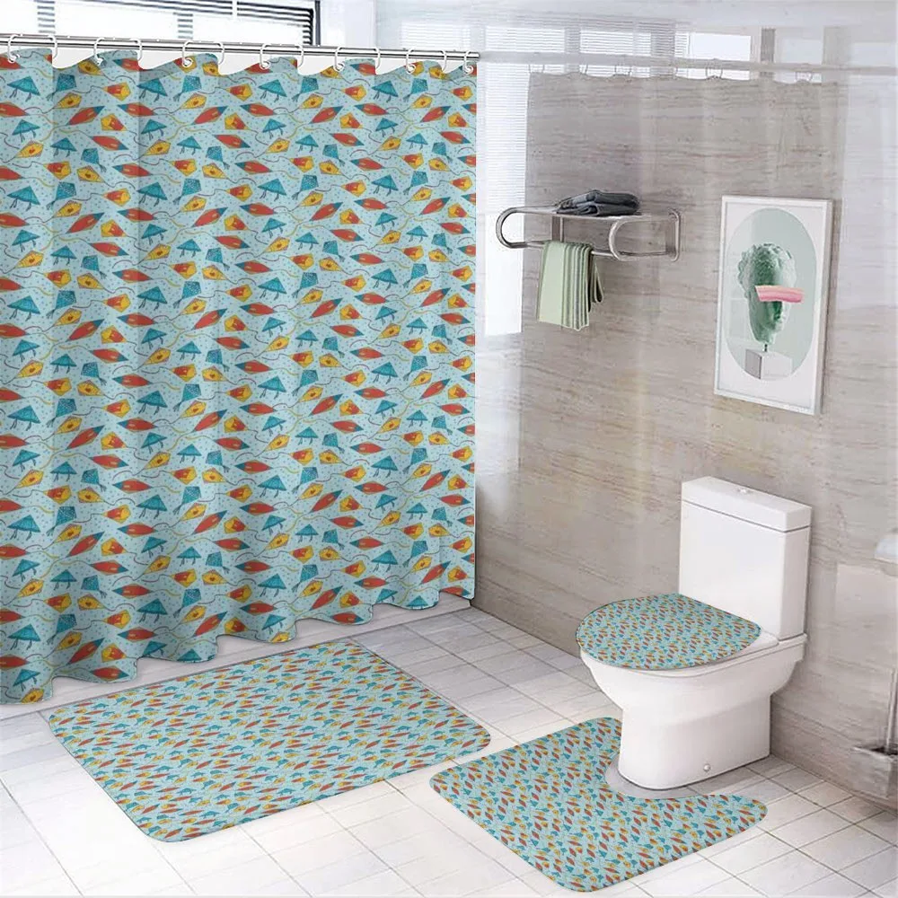 Kite Shaped Animal Pattern — 4-Piece Bathroom Set preview
