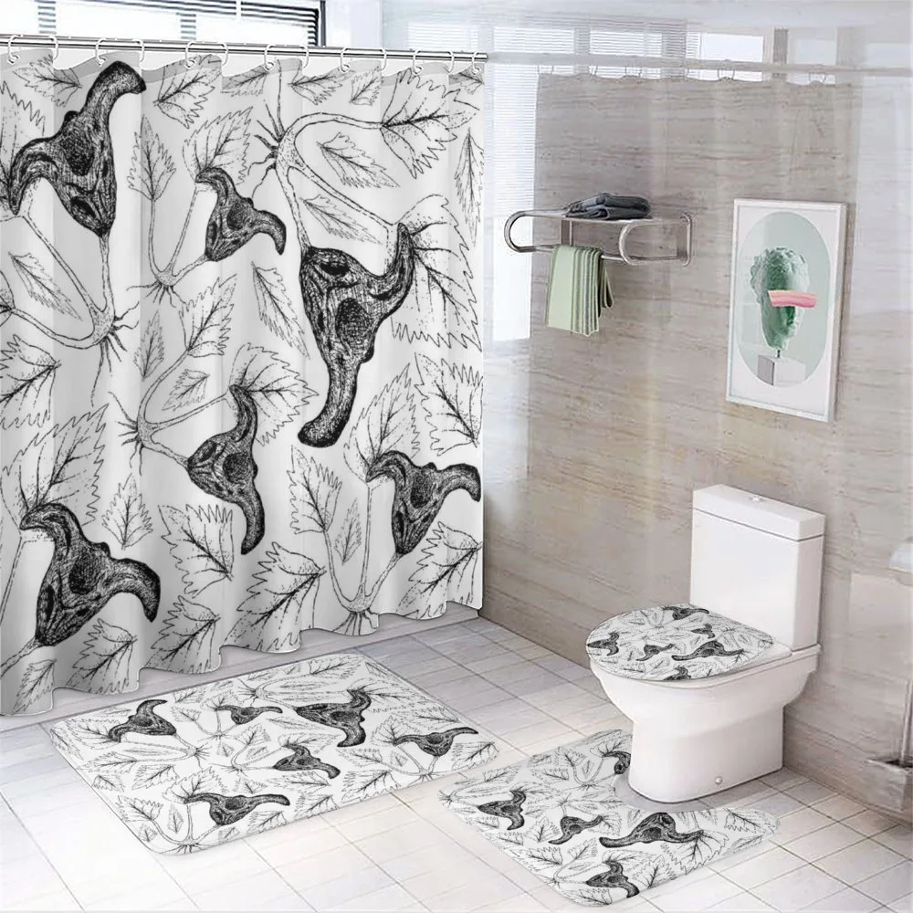 Leaves and Water Caltrop — 4-Piece Bathroom Set preview