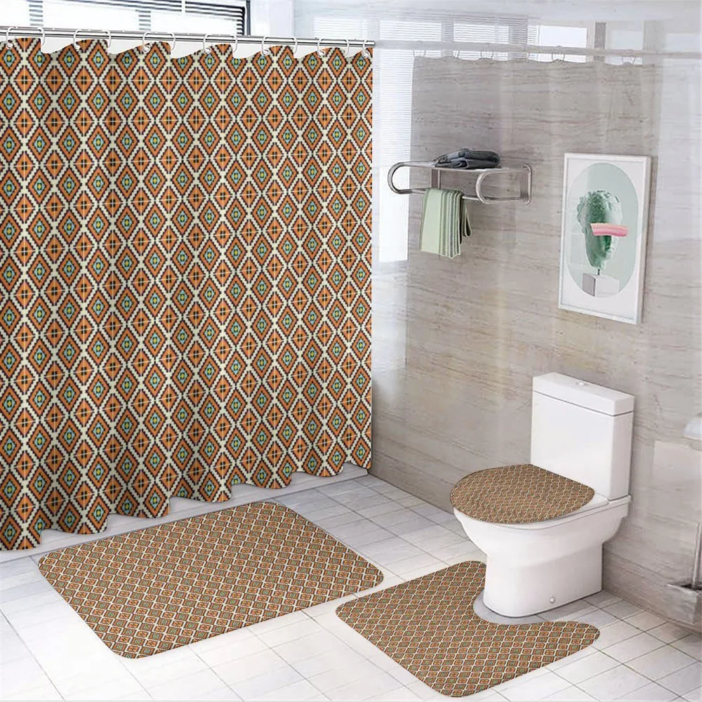 Aztec Squares — 4-Piece Bathroom Set preview