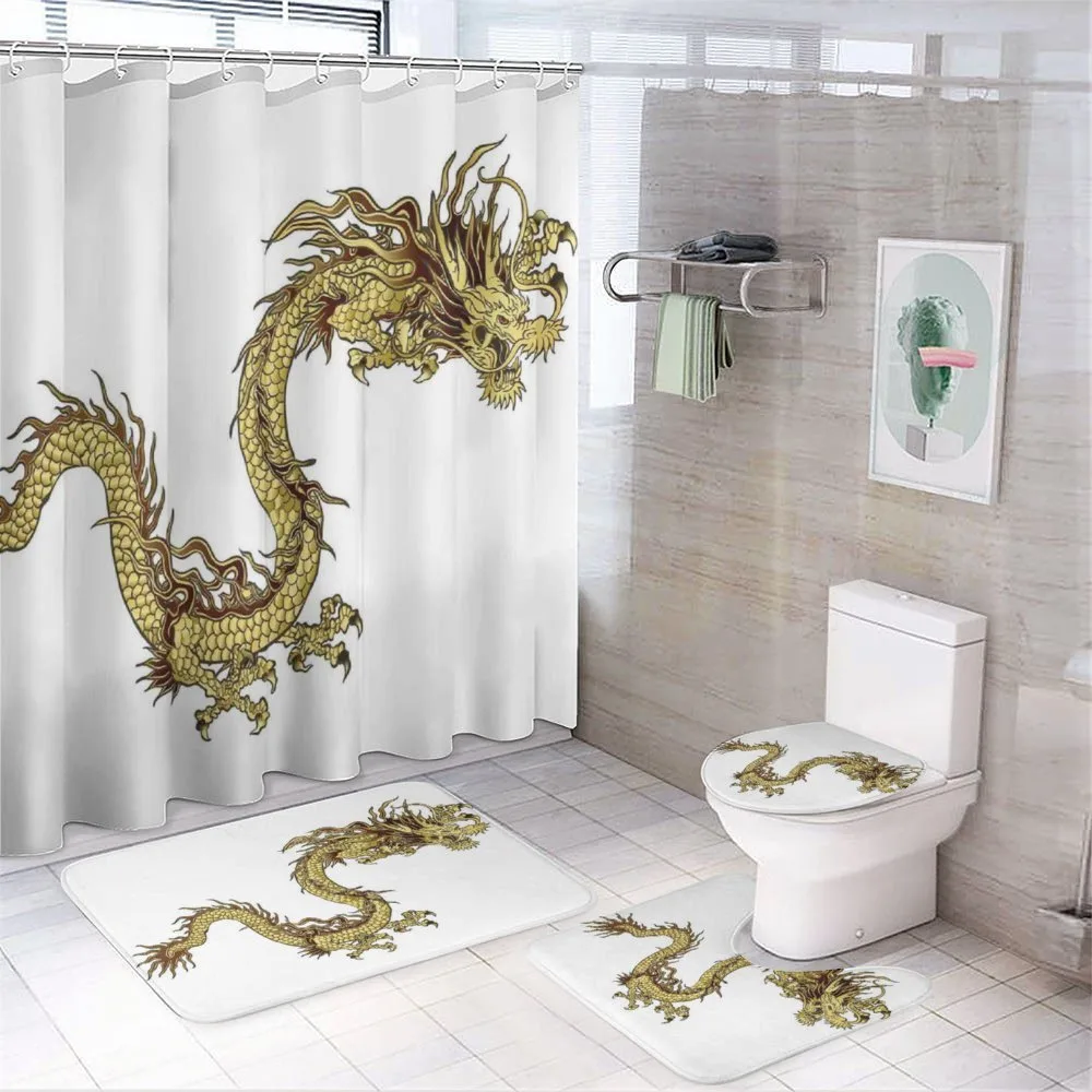 Fire Dragon Astrology — 4-Piece Bathroom Set preview