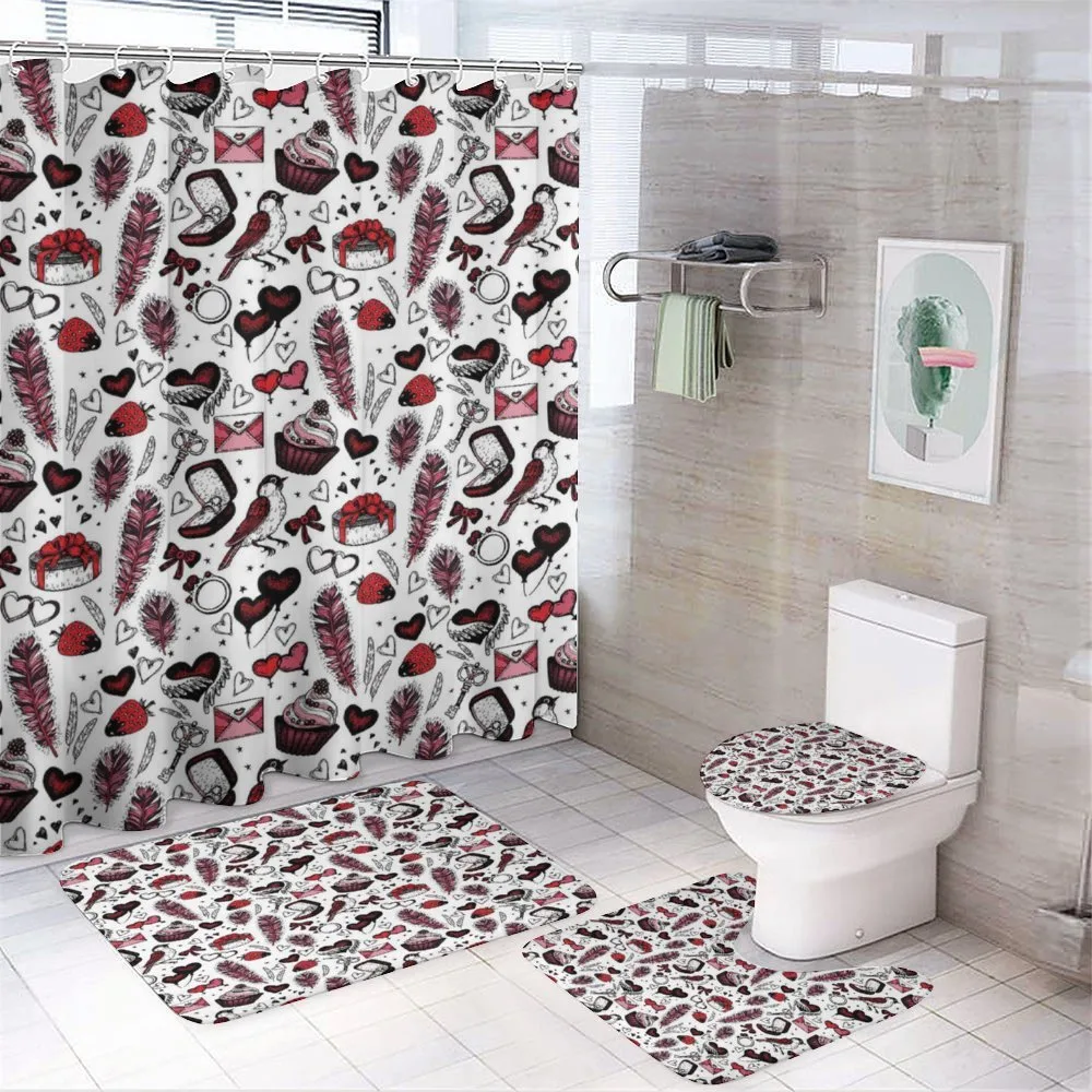 Gift Cupcakes Keys Birds — 4-Piece Bathroom Set preview