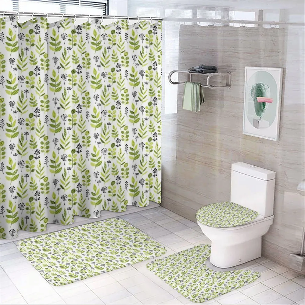 Leafy Branches and Herbs — 4-Piece Bathroom Set preview