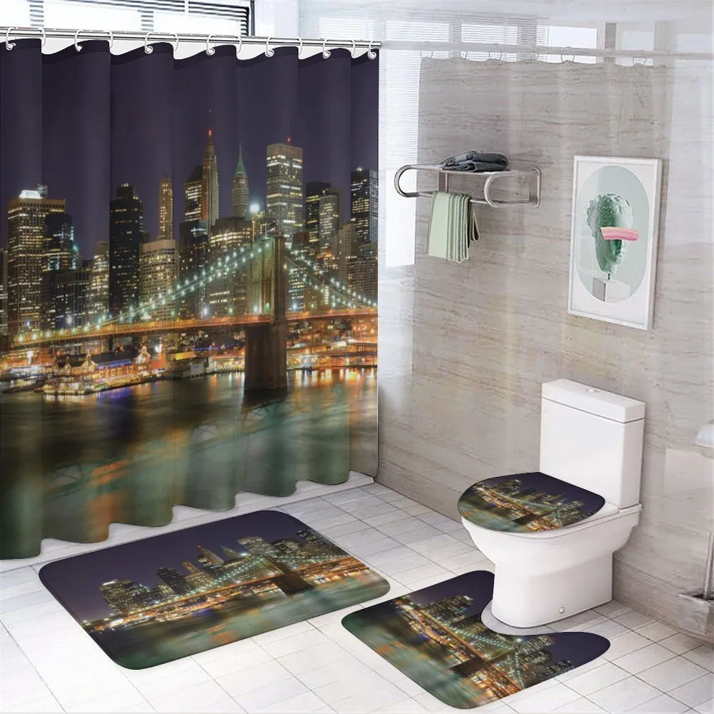 Nighttime Picturesque — 4-Piece Bathroom Set preview