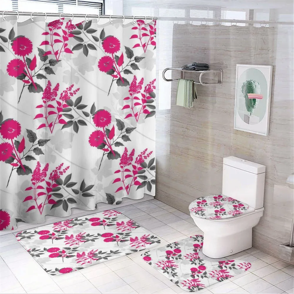 Nostalgic Leaf and Flowers — 4-Piece Bathroom Set preview