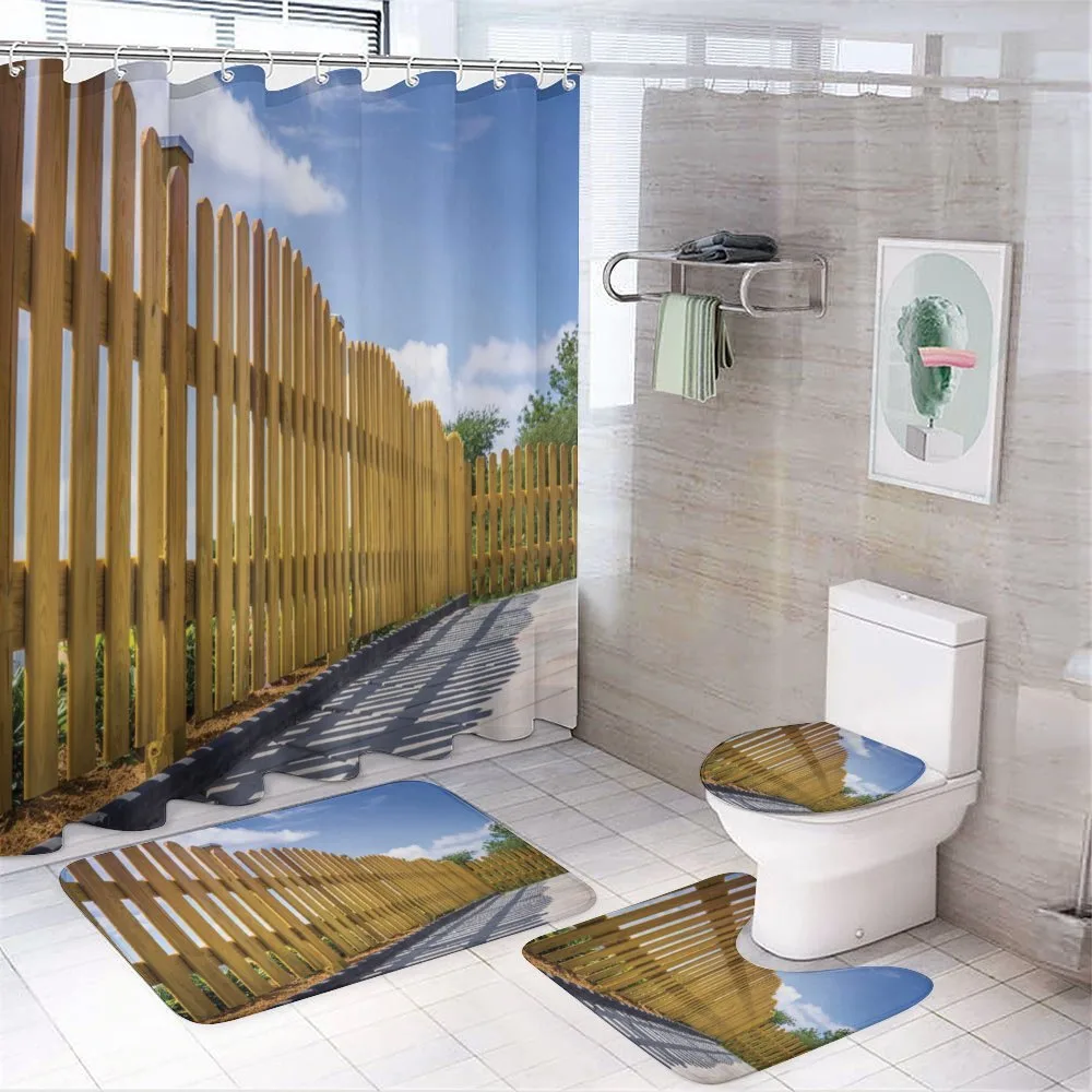 Terrace in Summer Day Sky — 4-Piece Bathroom Set preview