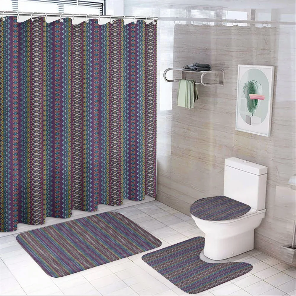 Triangles and Chevrons — 4-Piece Bathroom Set preview