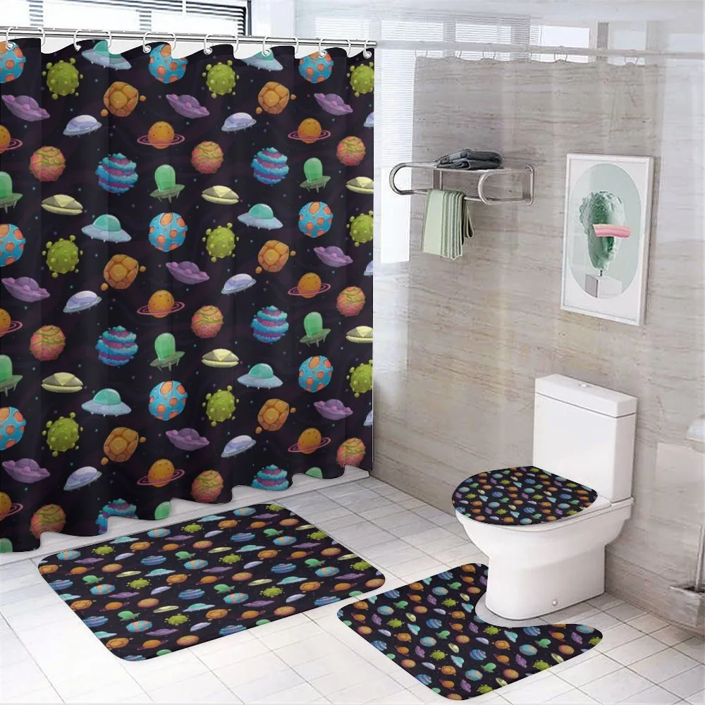 UFOs and Abstract Planet — 4-Piece Bathroom Set preview
