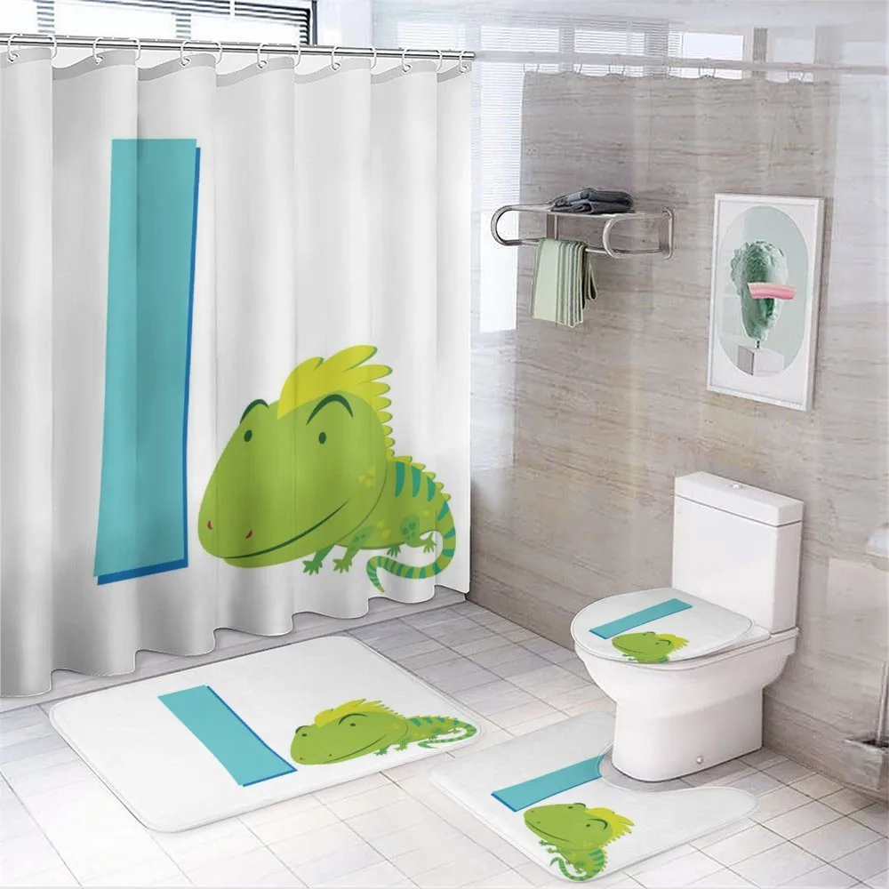 Cartoon Letter I and Animal — 4-Piece Bathroom Set preview