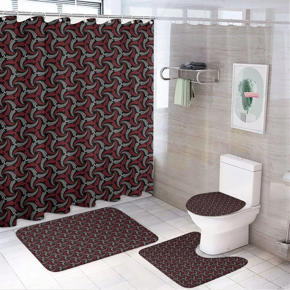 Curvy and Dotted — 4-Piece Bathroom Set preview