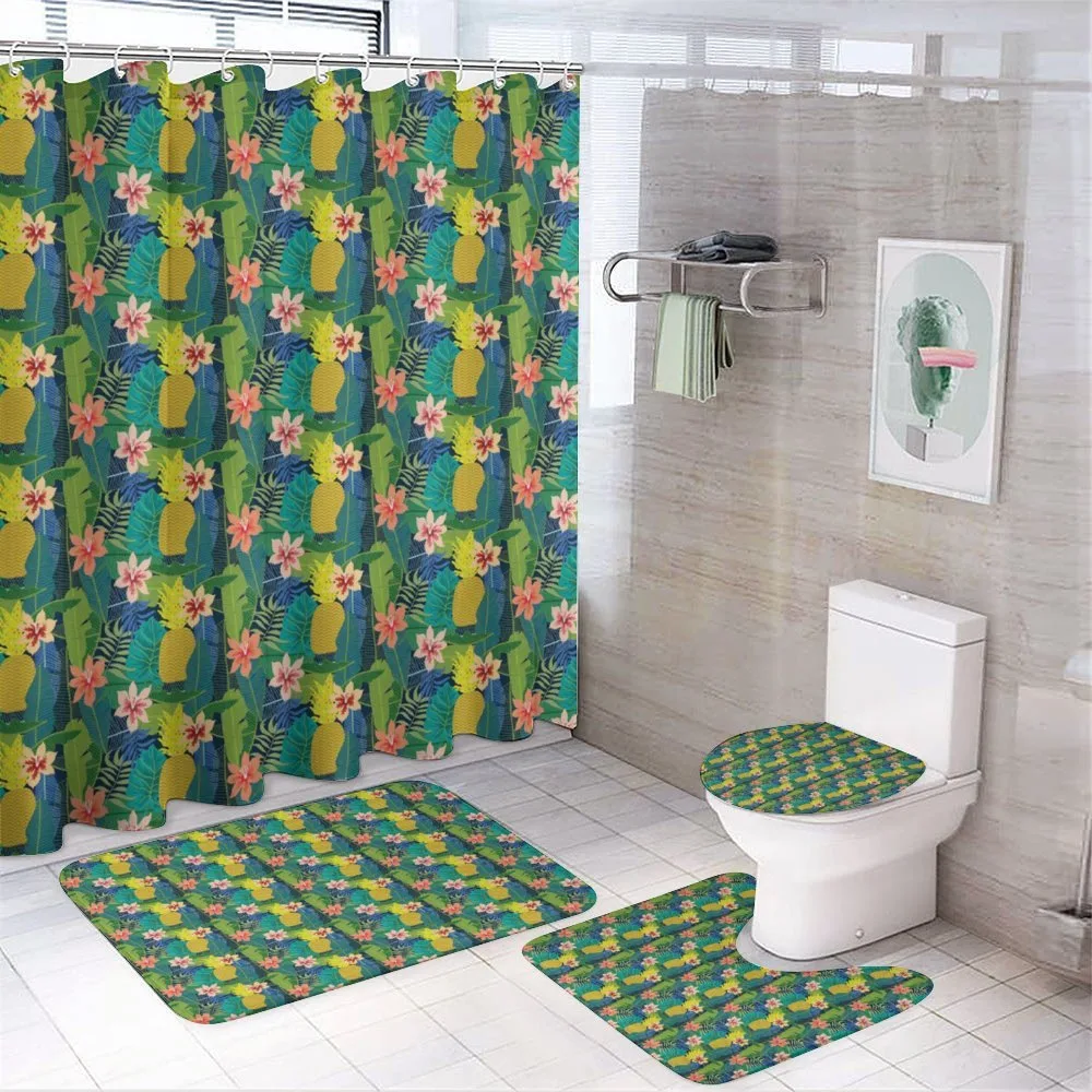 Flourishing Summer Flowers — 4-Piece Bathroom Set preview