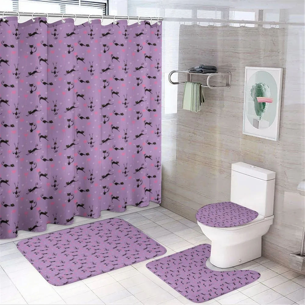Little Kittens Hearts — 4-Piece Bathroom Set preview