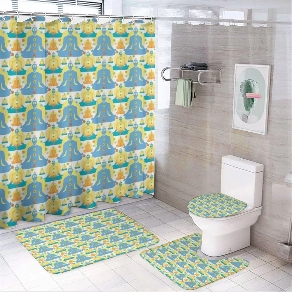 Man Meditating — 4-Piece Bathroom Set preview
