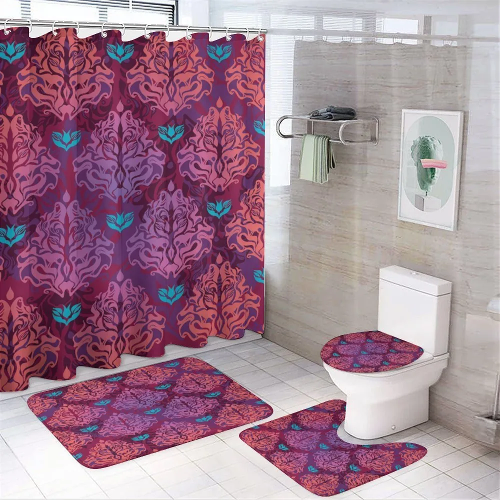Natural Lilac Pattern — 4-Piece Bathroom Set preview