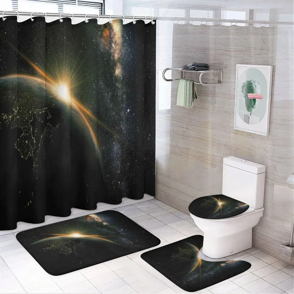 Sun Rising Above Earth — 4-Piece Bathroom Set preview