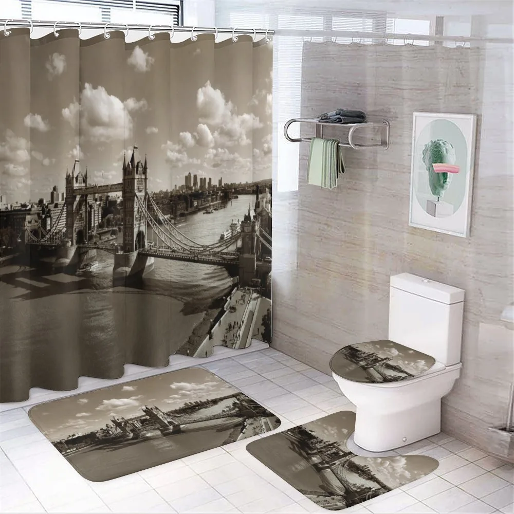 Tower Bridge and the Sky — 4-Piece Bathroom Set preview