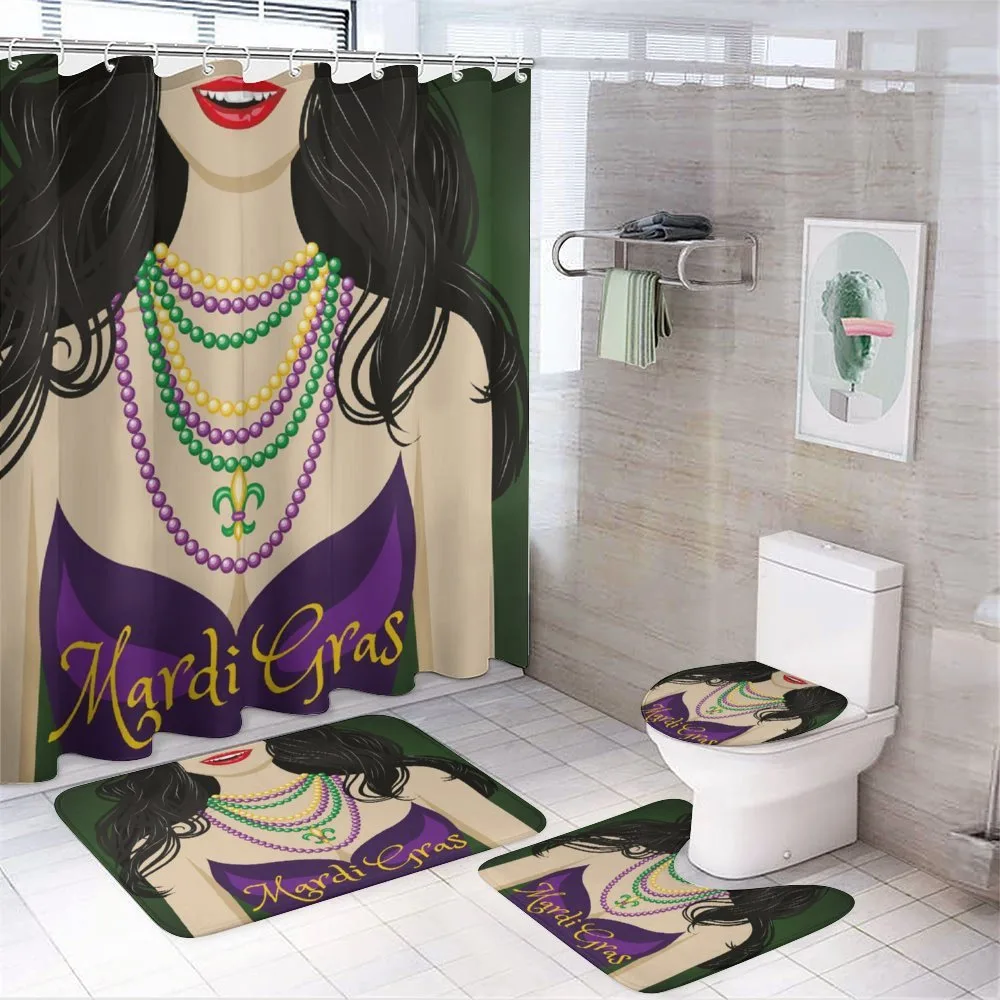 Woman in Party Dress — 4-Piece Bathroom Set preview