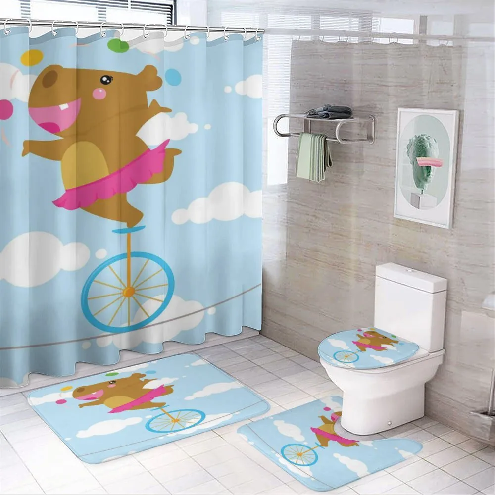Balerina Juggler Hippo — 4-Piece Bathroom Set preview