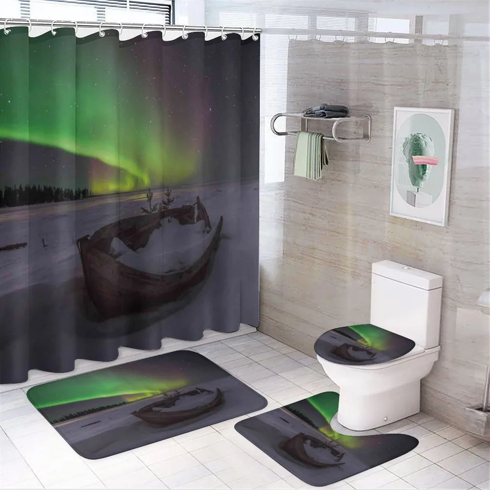 Boat and Galaxy — 4-Piece Bathroom Set preview