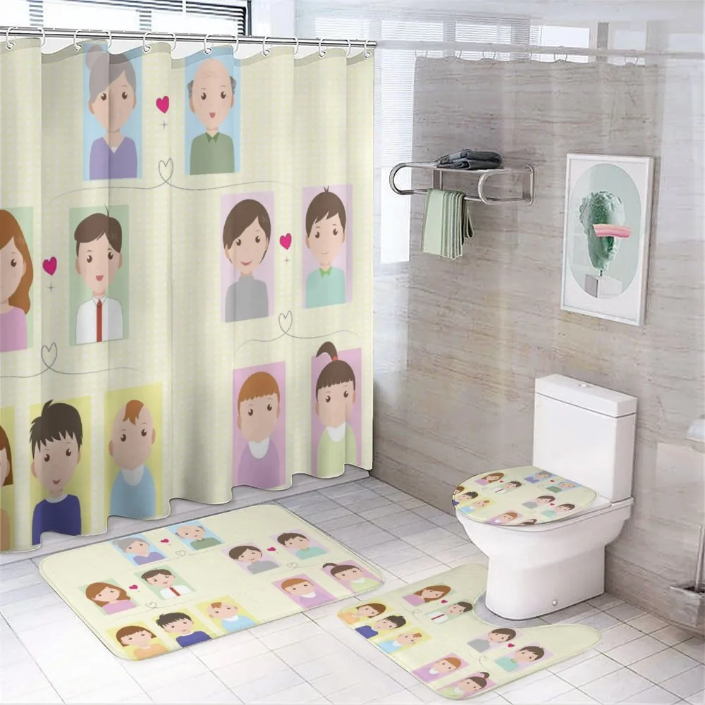 Cartoon Generations Drawing — 4-Piece Bathroom Set preview