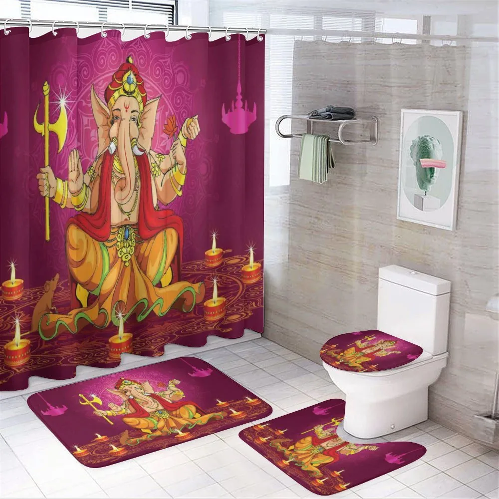 Colorful Asian Animals — 4-Piece Bathroom Set preview