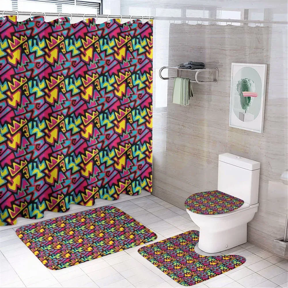 Grunge Graffiti — 4-Piece Bathroom Set preview