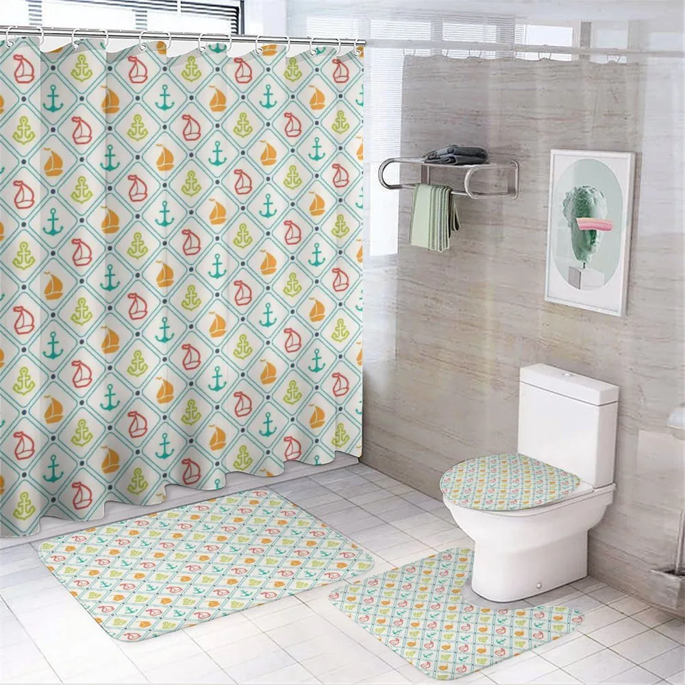 Marine Life Boat Yacht — 4-Piece Bathroom Set preview