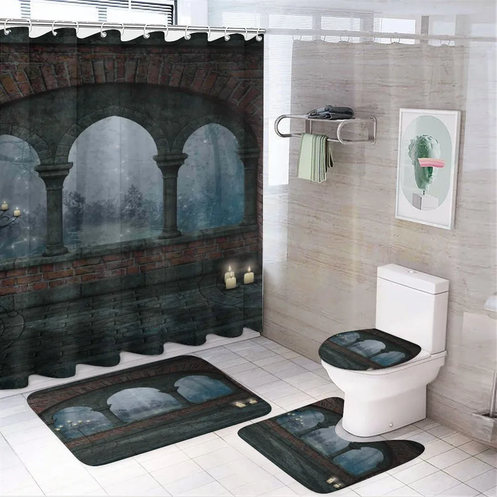Medieval Castle at Night — 4-Piece Bathroom Set preview