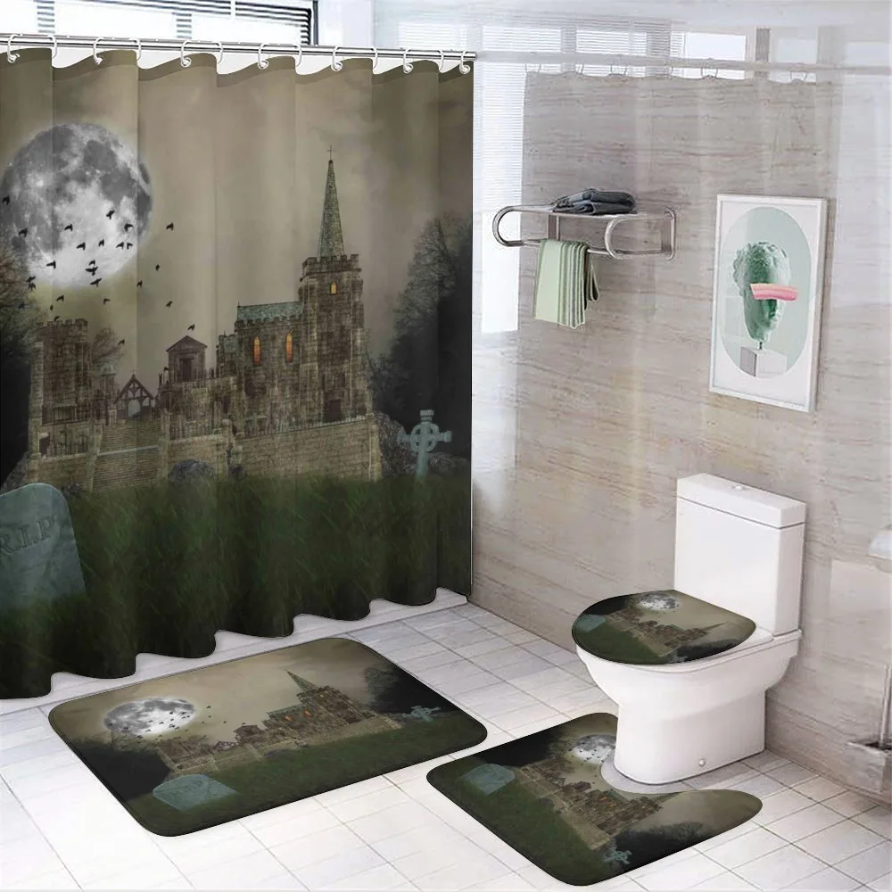 Old Village and Grave — 4-Piece Bathroom Set preview