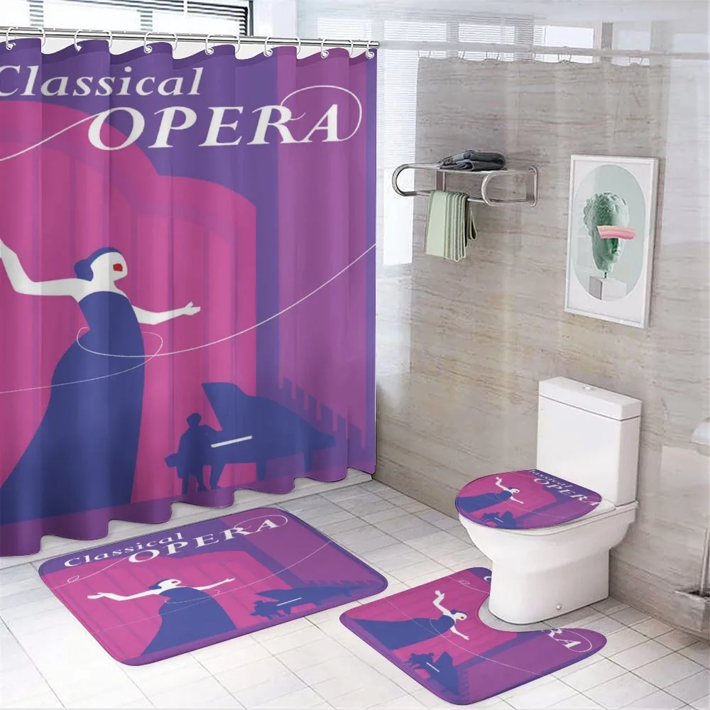 Singing Woman and Pianist — 4-Piece Bathroom Set preview