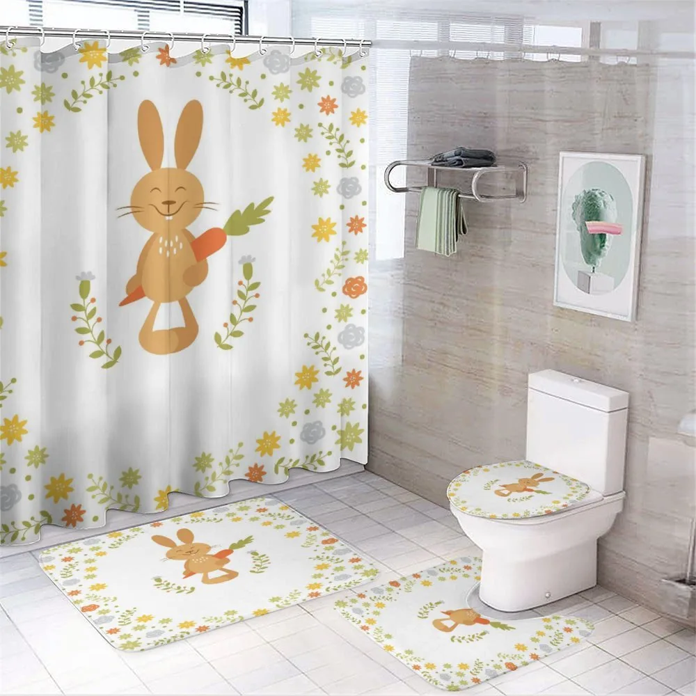 Smiling Rabbit Summer — 4-Piece Bathroom Set preview