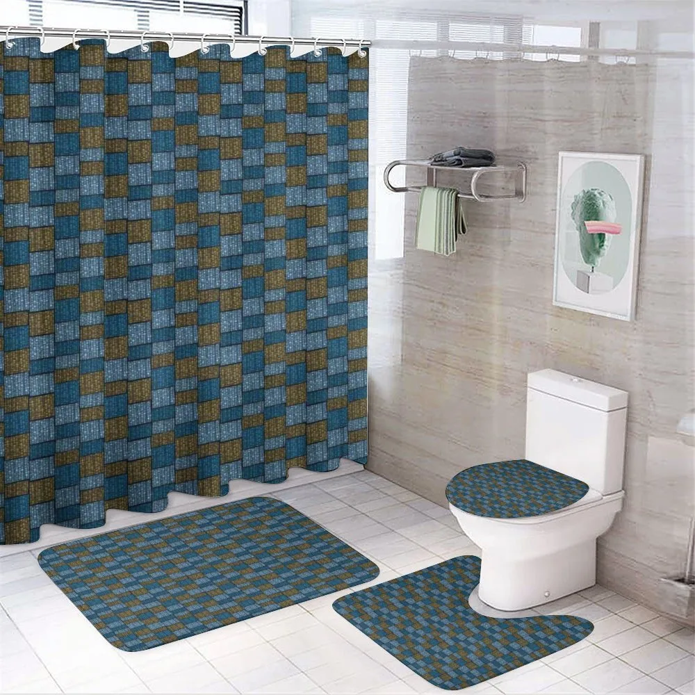 Abstract Oriental Motif — 4-Piece Bathroom Set preview